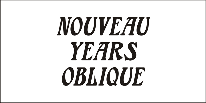 Ejemplo de fuente Nouveau Years JNL #4